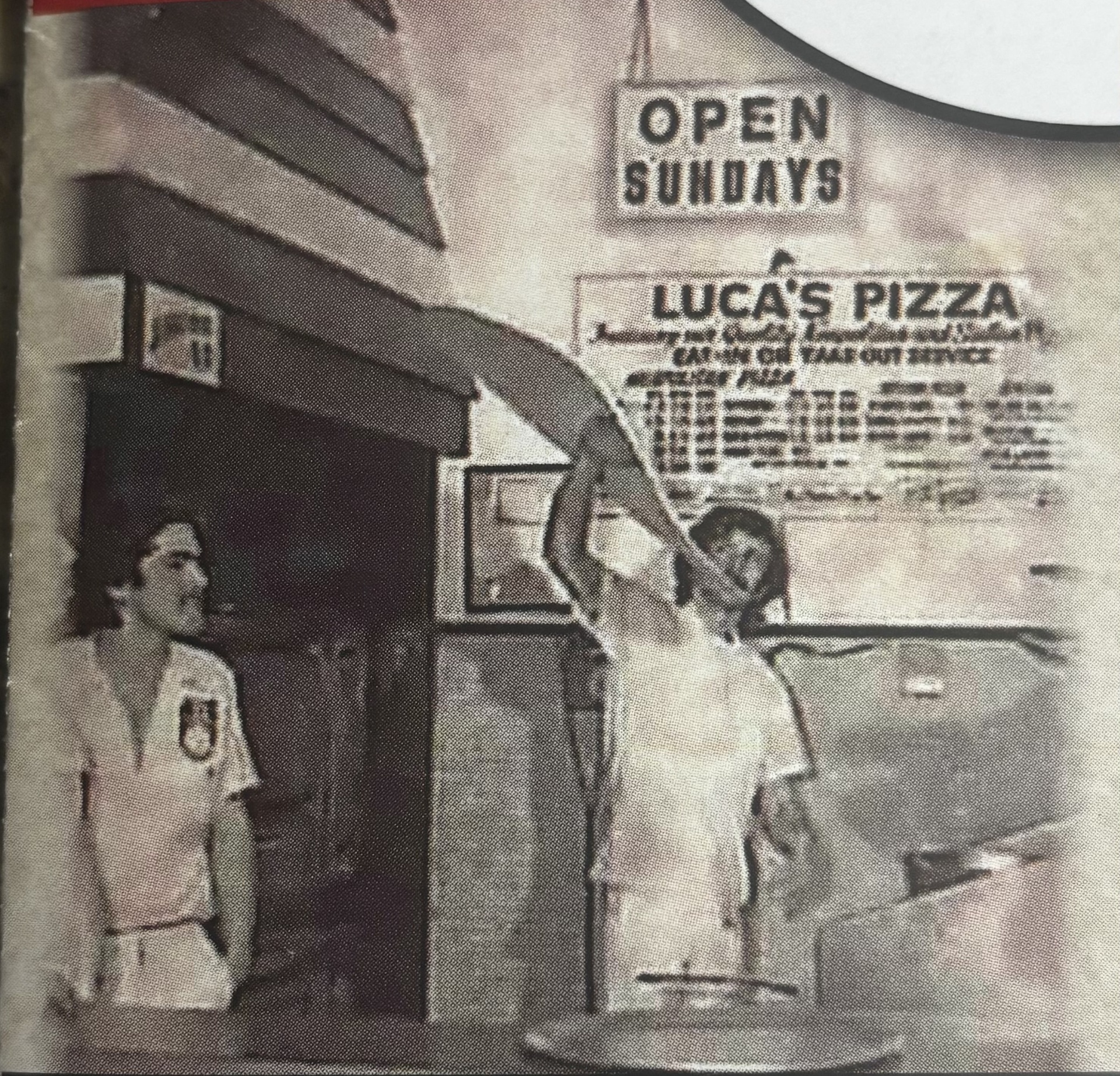 Nino Buonsante tossing dough in a Wyoming Valley Mall pizzeria in 1972